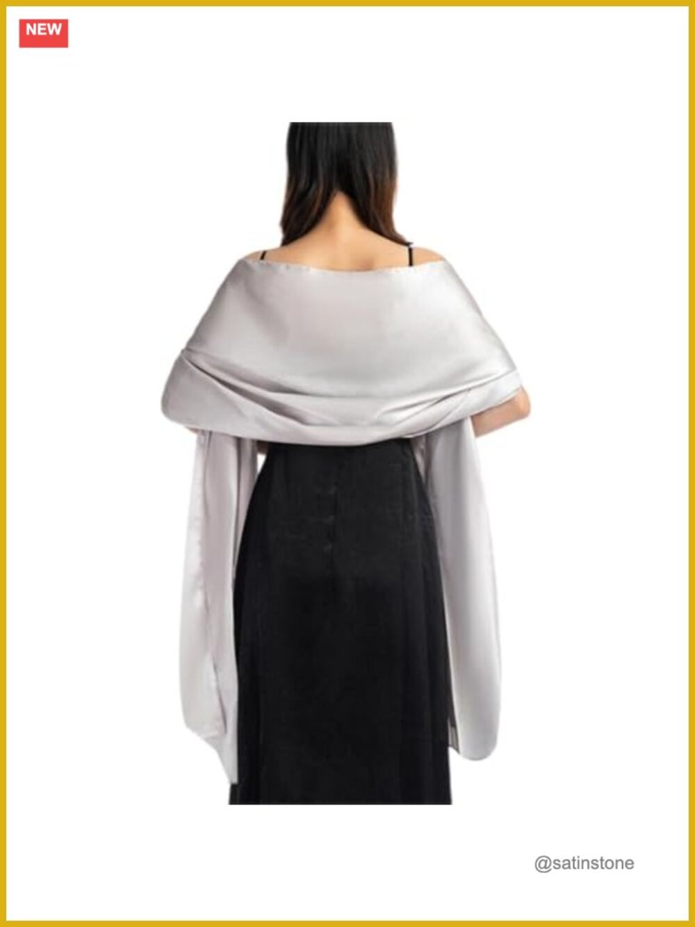 Satin Silk Women's Shawl Wrap Evening Party Wedding Cover Up